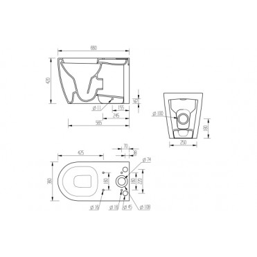 Jimi Close Coupled Fully Shrouded WC & Soft Close Seat