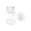 Cilantro Rimless Back To Wall WC & Soft Close Seat