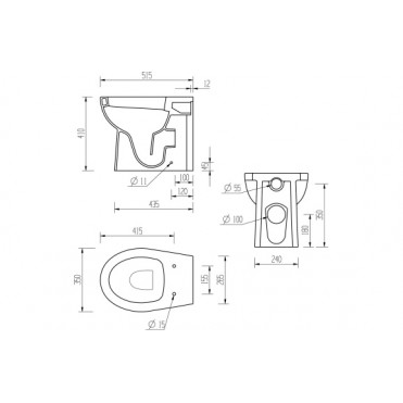 Tuscany Back To Wall WC & Soft Close Seat