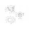Wall Hung Pan & Seat DIPTP0292 Lily Rimless Wall Hung WC & Soft Close Seat