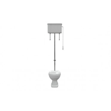 High Level Cistern  Flush Pipe Kit  Pan & Seat DIPTP0184 Sherbourne High Level WC & Soft Close Seat