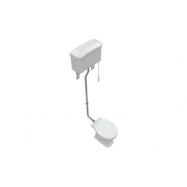 High Level Cistern  Flush Pipe Kit  Pan & Seat DIPTP0184 Sherbourne High Level WC & Soft Close Seat
