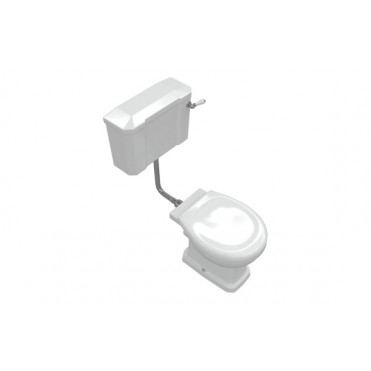 Low Level Cistern  Flush Pipe Kit  Pan & Seat DIPTP0186 Sherbourne Low Level WC & Soft Close Seat