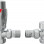 Round Thermostatic Chrome Radiator Valves - Angled