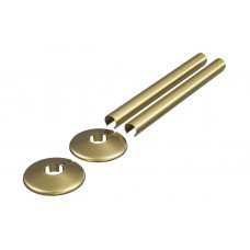 180x18mm Radiator Pipe Sleeves - Brushed Brass
