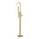 Evola Floor Standing Bath/Shower Mixer - Brushed Brass Bathroom Taps