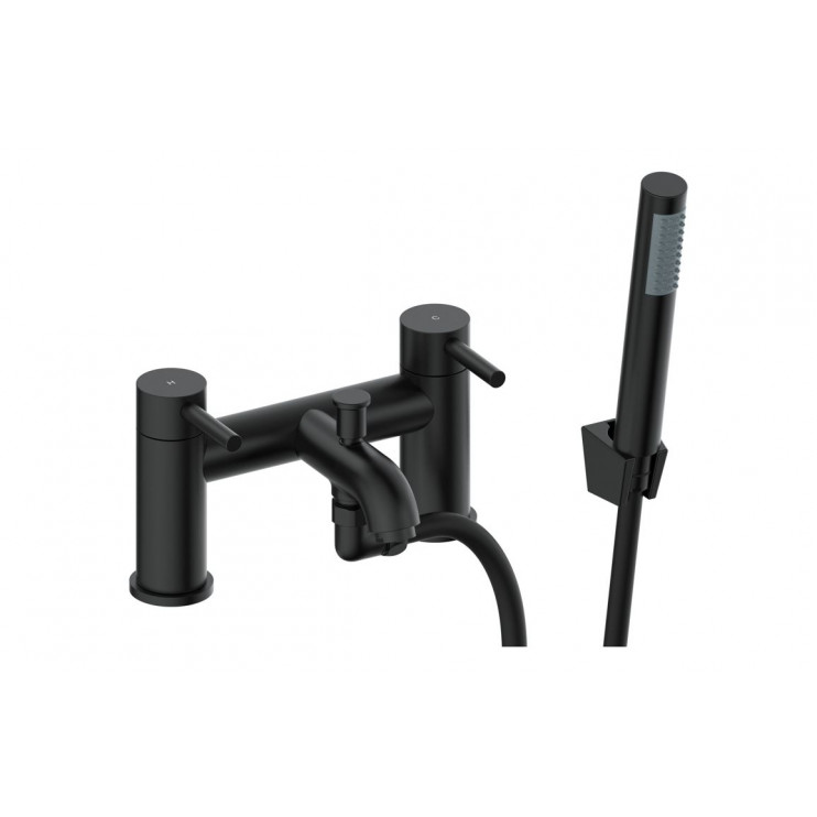 Pescara Bath/Shower Mixer & Bracket - Matt Black