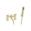 Nancy Bath/Shower Mixer & Bracket - Brushed Brass Bathroom Taps