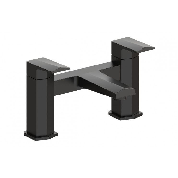 Roda Bath Filler - Matt Black Bathroom Taps Roda Bath Filler - Matt Black Bathroom Taps