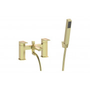 Roda Bath/Shower Mixer & Bracket - Brushed Brass