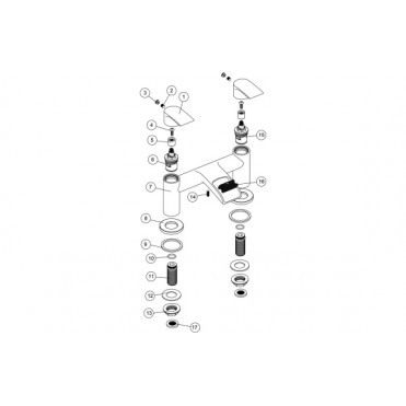 Reims Bath Filler - Chrome Bathroom Taps