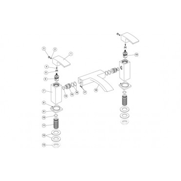 Corsica Bath Filler - Chrome Corsica Bath Filler - Chrome Bathroom Taps