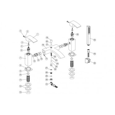 Corsica Bath/Shower Mixer - Chrome Corsica Bath/Shower Mixer - Chrome Bathroom Taps