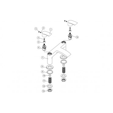 Vesso Bath Filler - Chrome Vesso Bath Filler - Chrome