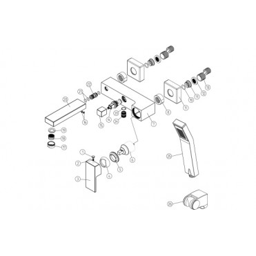 Zacara Wall Mounted Shower Mixer & Shower Kit - Chrome Zacara Wall Mounted Shower Mixer & Shower Kit - Chrome