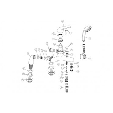 Nerola Bath/Shower Mixer - Chrome Bathroom Taps