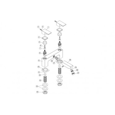 Ponza Bath Filler - Chrome Bathroom Taps