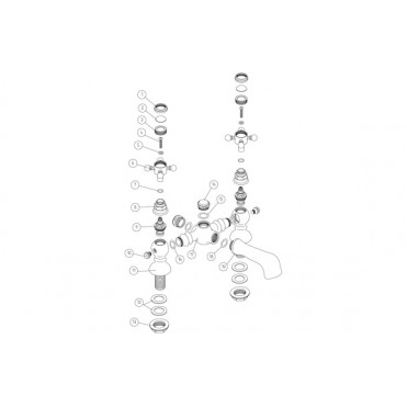 Tadlow Bath Filler - Chrome