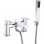 Adria Bath/Shower Mixer & Bracket - Chrome Bathroom Taps