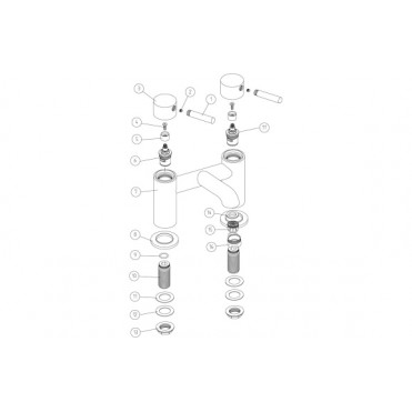 Pescara Bath Filler - Brushed Bronze