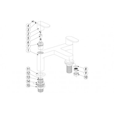 Santo Bath Filler - Chrome