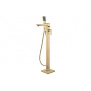 Berio Floor Standing Bath/Shower Mixer - Brushed Brass