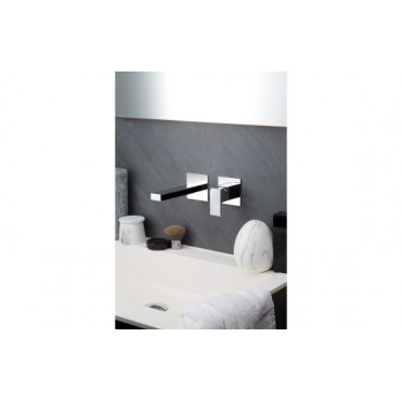 Vema Lys Wall Mounted Basin Mixer - Chrome Bathroom Taps