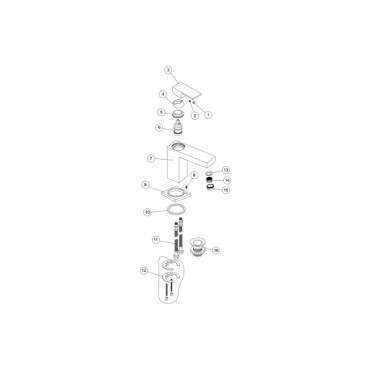 Bathroom Basin Mixers Chrome DITS1270 Zacara Basin Mixer & Waste - Chrome