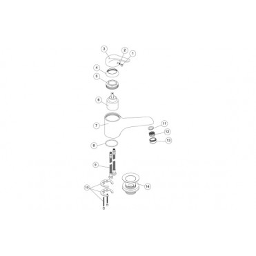 Nerola Basin Mixer - Chrome Bathroom Taps