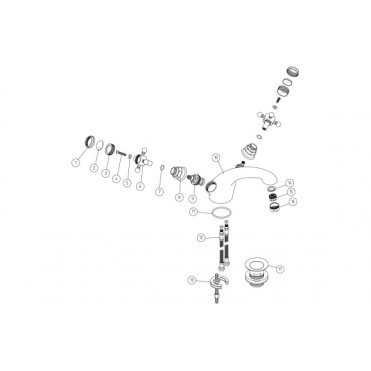 Tadlow Basin Mixer & Pop Up Waste - Chrome