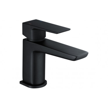 Berio Cloakroom Basin Mixer & Waste - Matt Black Bathroom Taps