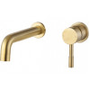 Pescara 155mm Wall Mounted Basin Mixer - Brushed Brass Pescara 155mm Wall Mounted Basin Mixer - Brushed Brass