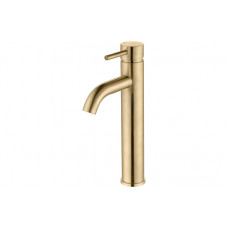 Pescara Tall Basin Mixer - Brushed Brass