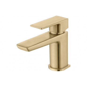 Berio Cloakroom Basin Mixer & Waste - Brushed Brass Bathroom Taps