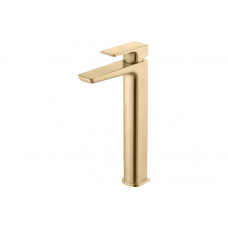 Berio Tall Basin Mixer - Brushed Brass