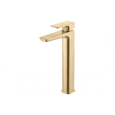 Berio Tall Basin Mixer - Brushed Brass Bathroom Taps Berio Tall Basin Mixer - Brushed Brass Bathroom Taps