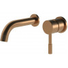 Pescara 155mm Wall Mounted Basin Mixer - Brushed Bronze Pescara 155mm Wall Mounted Basin Mixer - Brushed Bronze