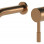 Pescara 155mm Wall Mounted Basin Mixer - Brushed Bronze