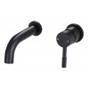 Pescara 155mm Wall Mounted Basin Mixer - Matt Black