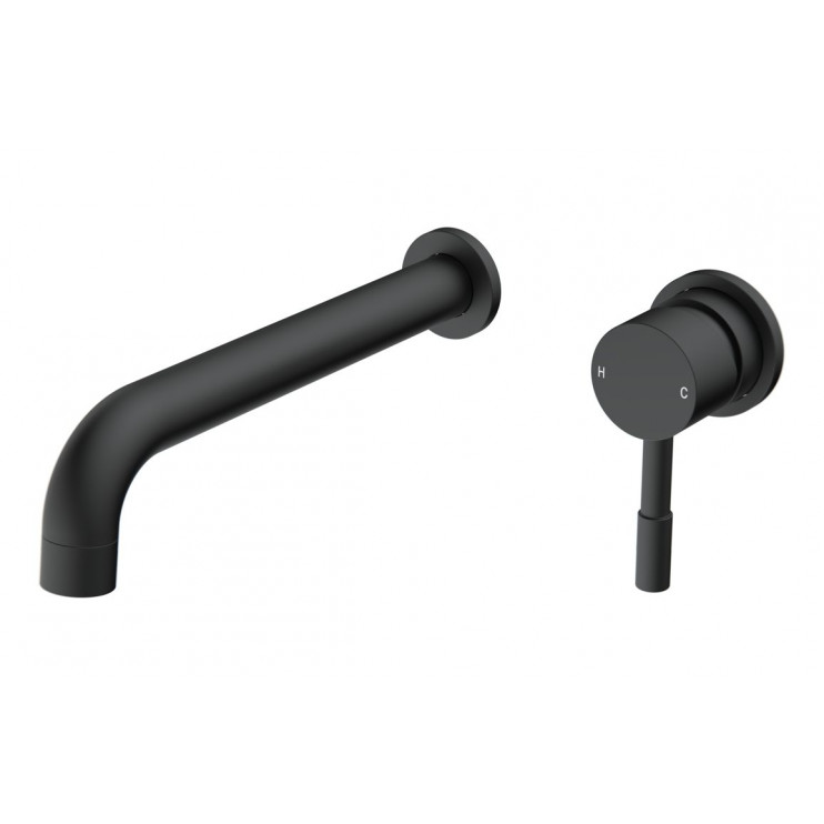 Pescara 220mm Wall Mounted Basin Mixer - Matt Black Pescara 220mm Wall Mounted Basin Mixer - Matt Black