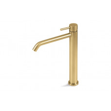 Vema Tiber Tall Basin Mixer - Brushed Brass
