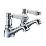 Millom Basin Pillar Taps - Chrome