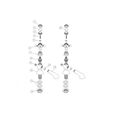 Tadlow Basin Pillar Taps - Brushed Brass Tadlow Basin Pillar Taps - Brushed Brass