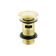 Slotted Mushroom Basin Waste (1 1/4") - Brushed Brass