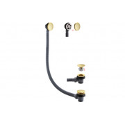 Sprung Bath Waste & Overflow - Brushed Brass