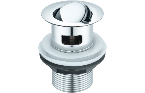 Slotted Flip Plug Basin Waste - Chrome