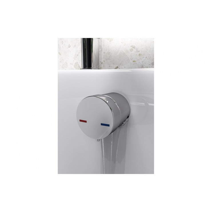 Bath Overflow Filler w/Integrated Valve - Chrome