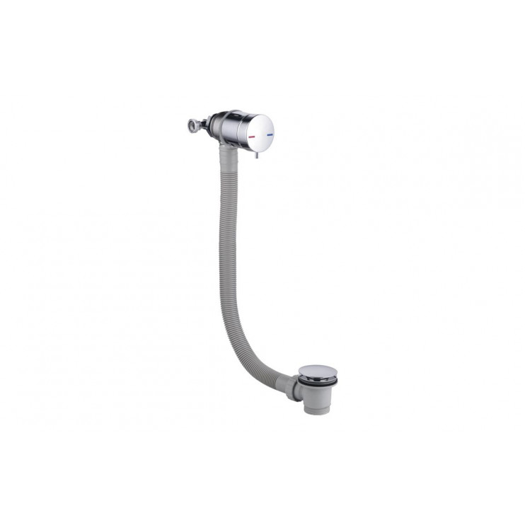 Bath Overflow Filler w/Integrated Valve - Chrome
