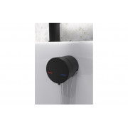 Bath Overflow Filler w/Integrated Valve - Black