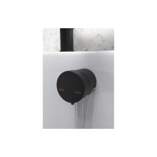 Bath Overflow Filler w/Integrated Valve - Black
